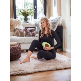 K Collection Heat Pack with Novelty Plush Cover - Avocado Design - Microwavable Plush Clay Beads Heat Bag - Heating Pads Hot