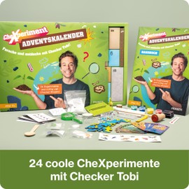 FRANZIS CheXperiment 67330 Advent Calendar: Research and Discover with Checker Tobi! 24 Experiments for Advent!