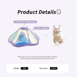 Andiker Cat Cone Collar, Laser Folding Elizabeth Collar for Dogs and Cats to Stop Licking Scratching Wounds Soft Lightweight Waterproof Cat Recovery Collar After Surgery (Pink, S)