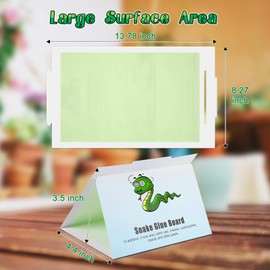 Qualirey 4 Pack Snake Glue Trap, 8 x 14 Upgraded High Contrast Green Glue Snake Sticky Boards for Inside Outside, Pre Scented Non Toxic Adhesive Traps with Enhanced Stickiness for Mouse Rat Lizard