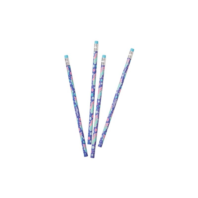 Smiggle Pencils x 4 Pack Scented Wooden With Eraser Top