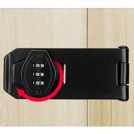 Secure Combination Hinge Lock for Lockers & Front Doors Combination Hinge (Silver)