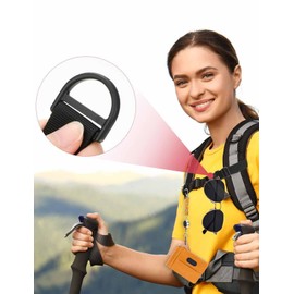 Adjustable Backpack Chest Strap 2Pair, Quick Release Backpack Sternum Strap Chest Belt with Slide D-Ring Black