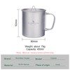 Boundless Voyage Single Walled Titanium Cup with Lid Folding Handle