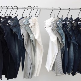 24 Pack 6 Inch S Hook, Large Vinyl Coated S Hooks with Rubber Stopper Non Slip Heavy Duty S Hook, Steel Metal Black Rubber Coated Closet S Hooks for Hanging Jeans Plants Jewelry Pot Pan Cups Towels