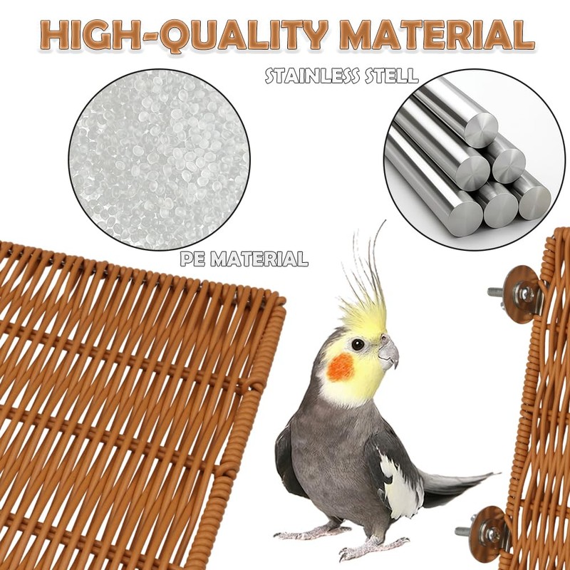 Title: Bird Perch Platform Small Animals Perch Stand Rectangle Breathable