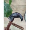 HEAD Antique Style Brass Raven Black Crow Head Handle For