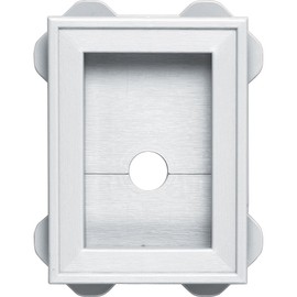 Builders Edge 130130003001 1.3003E+11 Wrap Around Utility Block, 3 X 4-3/4 in Inner, 5 X 6-3/4 in Outer Dimension, White