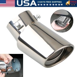 Unbranded For Honda CRV CR-V 2" Curved Car Exhaust Tip Tail Pipe Muffler Stainless Steel