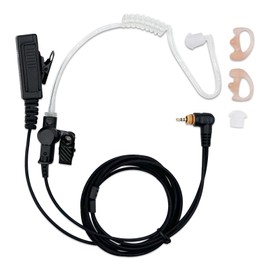 SL300 SL3500e Earpiece with Mic Compatible for Motorola Radios TLK 100 TLK 110 SL7550 SL7550e SL7580 SL7580e SL7590 SL7590e SLN 1000 SL Series,Acoustic Clear Tube Earpiece with PTT/Mic