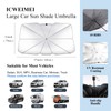 ICWEIMEI Parasol grande para automóvil, paraguas plegable para coche, parasol
