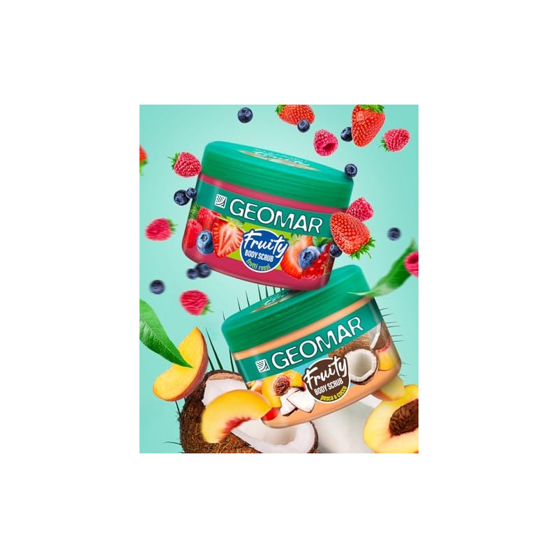 GEOMAR | Fruity Body Scrub Frutti Rossi, Made in Italy,