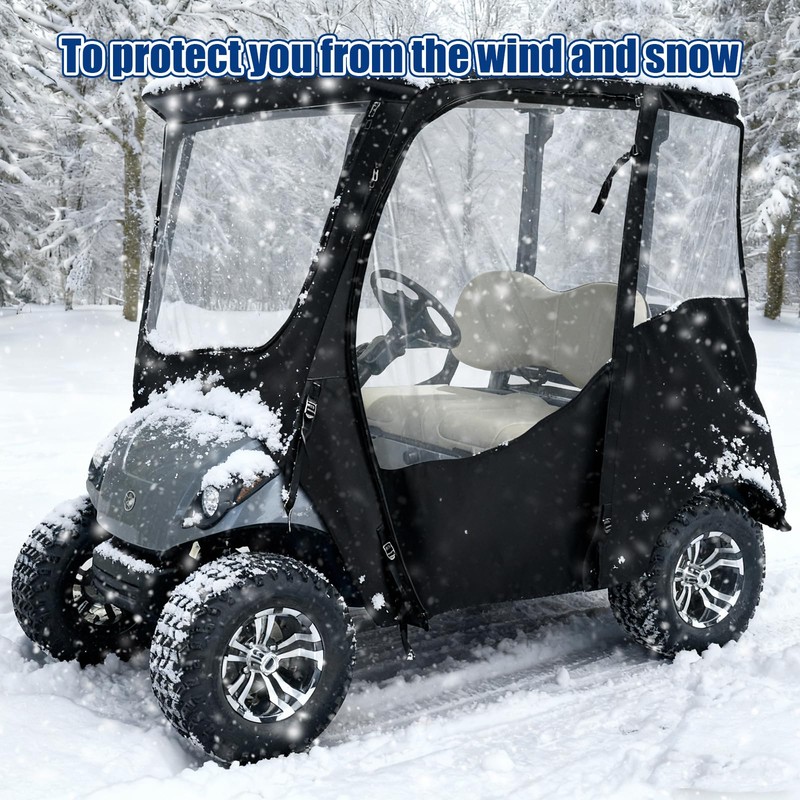 NOKINS 600D Waterproof Golf Cart Deluxe Enclosure for Yamaha G14/G26/G22/G29/Drive