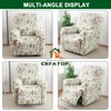 CRFATOP Printed Recliner Cover with Pockets Single Reclining Slipcover 4-Pieces