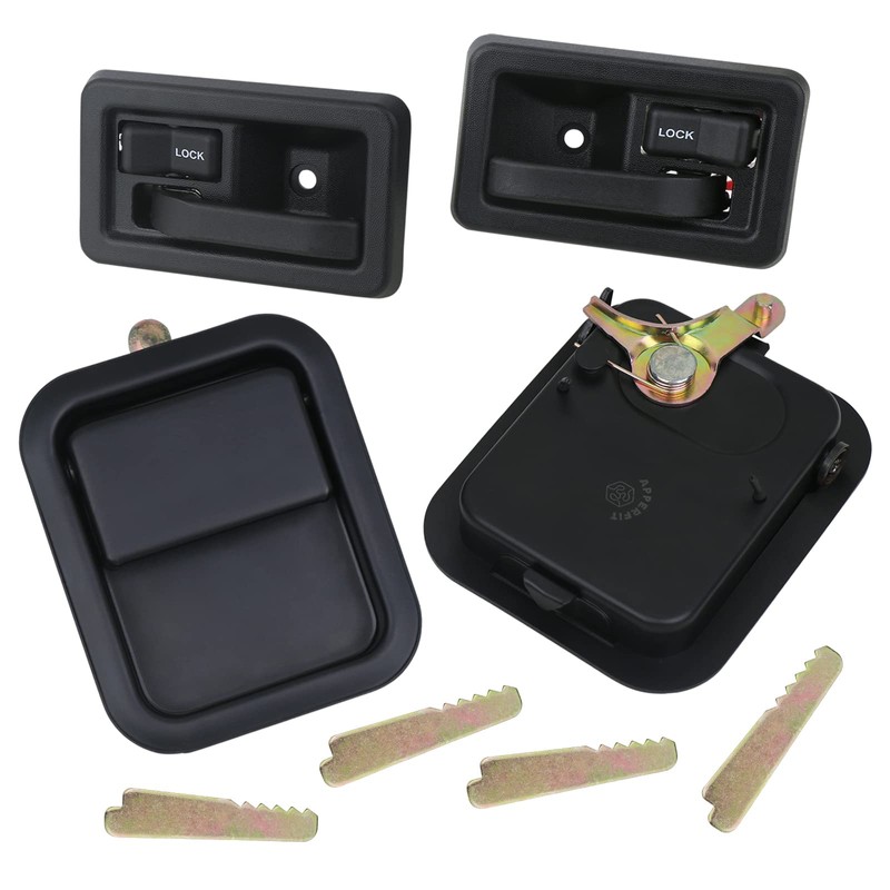 APPERFiT Exterior & Interior Door Handles w/Keepers Compatible with Jeep
