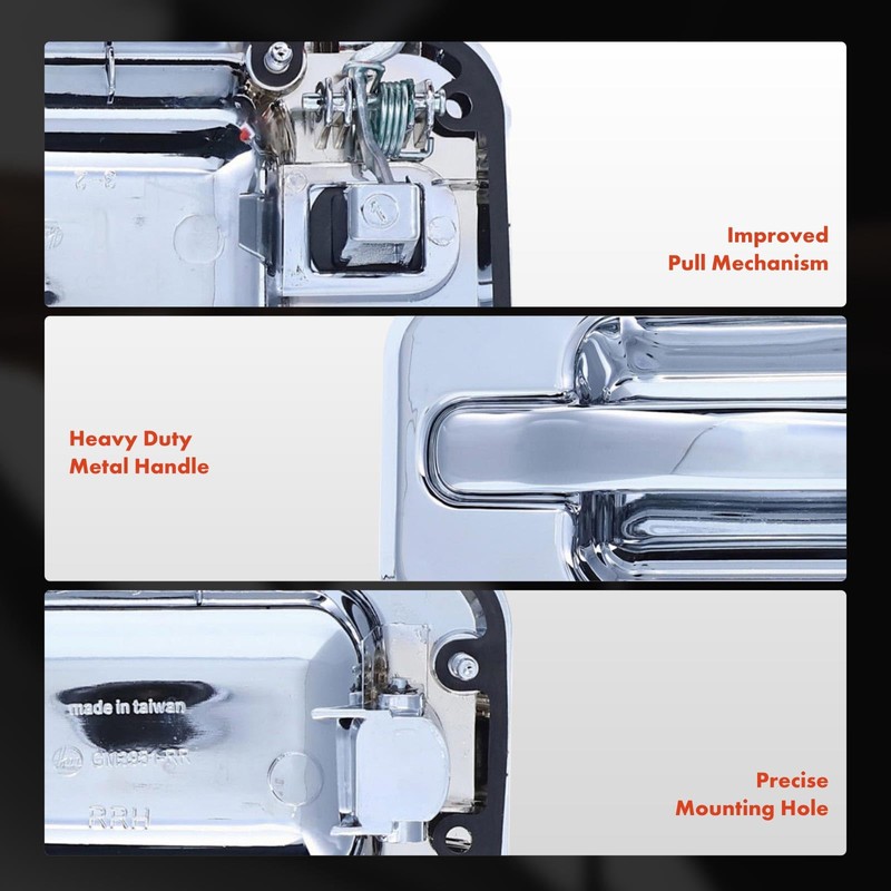 A-Premium Rear Right Passenger Side Upgraded Metal Exterior Door Handle