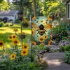 Spring Summer Bee Sunflower Floral Garden Flag 12x18 Inch Double