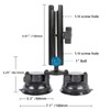 Leenconghui Dual Suction Cup Base with 1" Ball, Heavy Duty