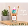 Onsogi Glass Toothbrush and Toothpaste Holder with Bamboo Divider for