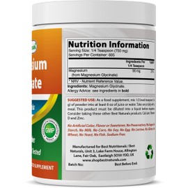 Best Naturals Best Naturals Magnesium Glycinate Powder - 1 Pound (1 LB (Pack of 2))