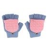1 Pair Winter Knitted Fingerless Gloves Double Sided Heating USB