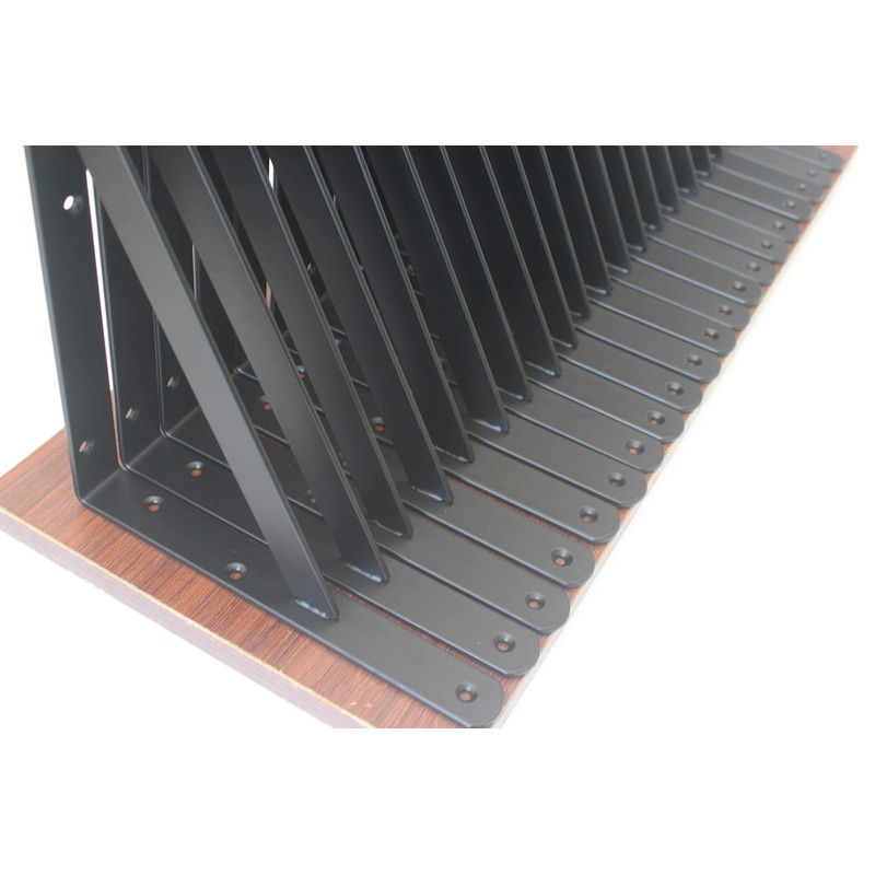 20 Pack L11" x H 8" Black Heavy Duty Shelf