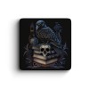 Unbranded Raven with Skull on Stack of Books, Gothic Moody