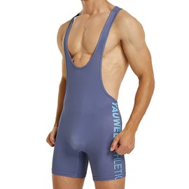 WMIERFI Men's Wrestling Singlet Bodysuit Leotard Athletic Supporter Sports Gym Jumpsuit Boxers Underwear