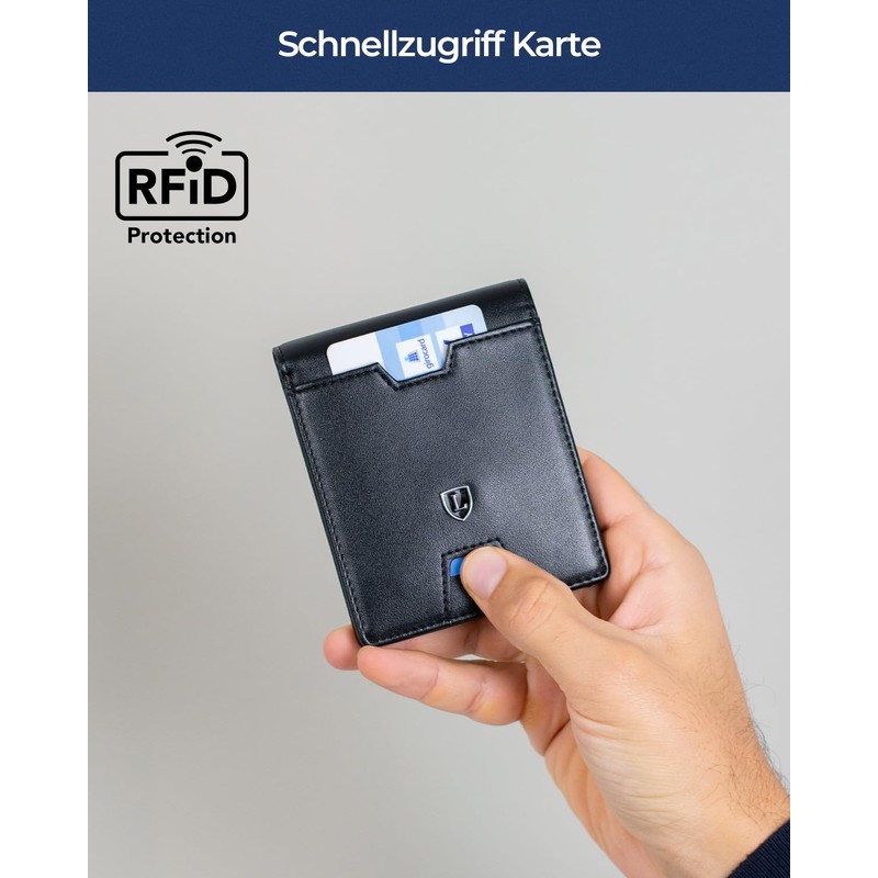 Lederhand Anao Wallet, black, Classic