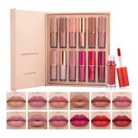 12 Colores Labiales Mate Larga Duracion Pintalabio Regalo