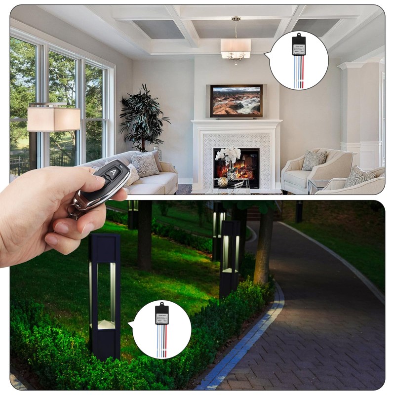 Vegena Wireless Switch 12V with 433MHz Remote Control Relay DC