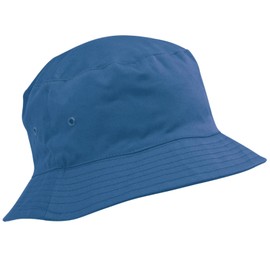 Childrens Cotton Bucket Hat/Sun Cap Kids 5-11 Years Boys or Girls, Royal Blue, 53cm