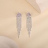 Denifery Rhinestone Crystal Tassel Long Sparkle Dangle Earrings Crystal Chandelier