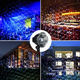 Borelor Snowfall LED Lights IP65 Waterproof Mini Christmas Snowflake Projector Lamp Indoor Outdoor New Year Decoration Light with RF Remote & Timer(High Brightness)