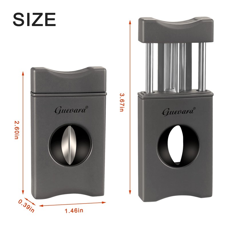 V Cut Cigar Cutter with Cigar Stand Stainless Steel Blade
