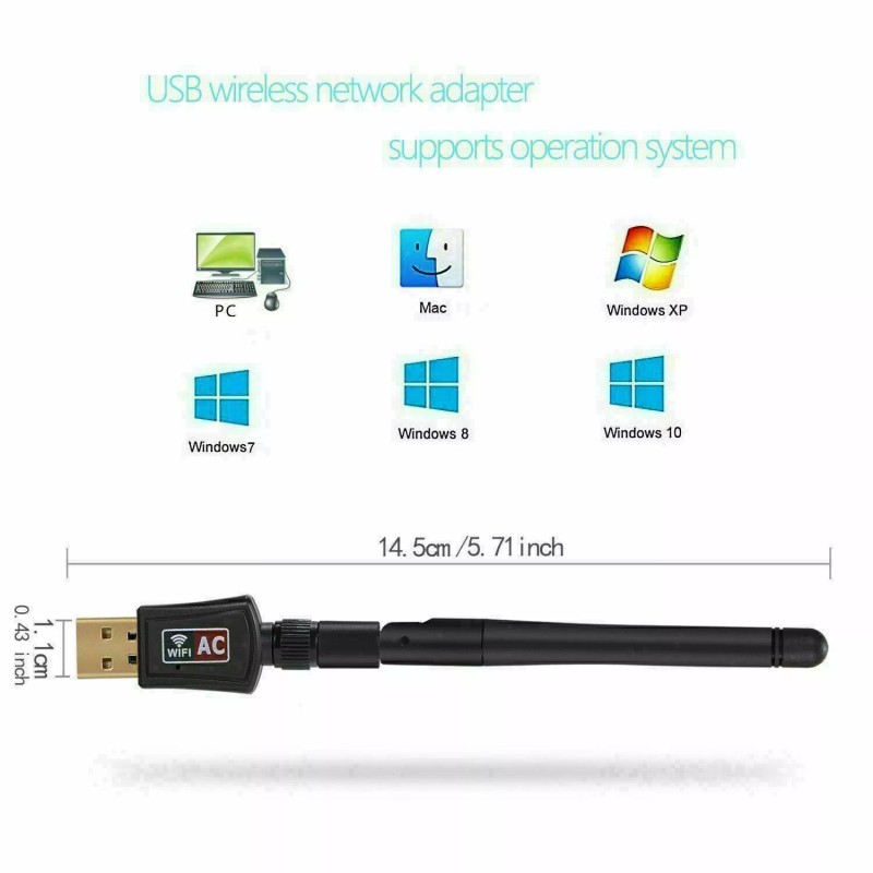 Unbranded NEW 150/300/600/12 - 600Mbps WiFi Adapter