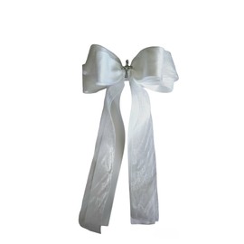 BowFancyFL First Communion Bow for Baptism White Bow for Girls