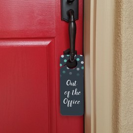 Graphics and More Out of The Office Plastic Door Knob Hanger Sign