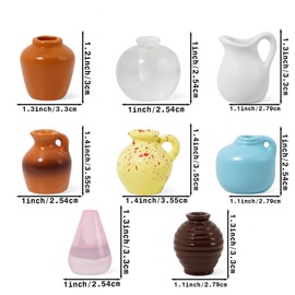 8Pcs Mini Vase Magnets for Fridge,Cute Mini Bud Vases Magnetic,Funny Magnetic Flower Vases 3D Plant Magnets for Refrigerator Accessories Kitchen Locker Office Decoration