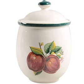 China Pearl Apples Large Canister & Lid