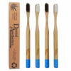 4 x Adult Bamboo Toothbrushes - Hard Bristles Eco-Friendly Biodegradable