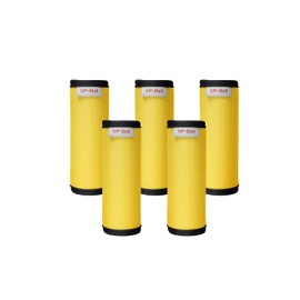 SP-Out 5 PCS Neoprene Luggage Handle Wrap/Grip/Identifier, Soft Trolley Case Grip Cover for Travel Bag Luggage Suitcase, Yellow