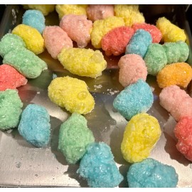 Joyv Freeze Dried Sour Neon Gummy Bear Puffs Candy *Pick Bag Size* - 8oz