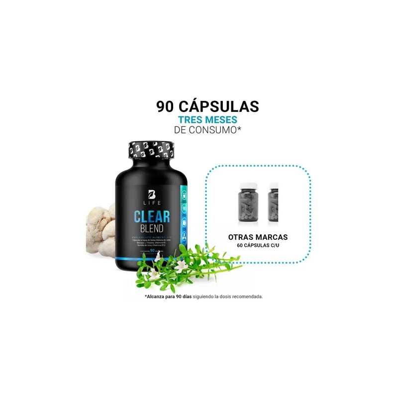 Nootropico De 90 Cáps Concentración Claridad Mental B Life.