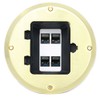 RiteAV - 4 Port Cat5e Ethernet Floor Box - Gold