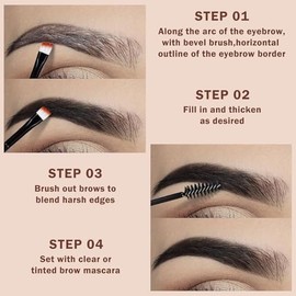 Gel de Cejas Perfectas, Maquillaje para Cejas Duración 24h, Mascara Tinte Fijador para Cejas, Professional Makeup con Pincel y Cepillo Cejas (1#)
