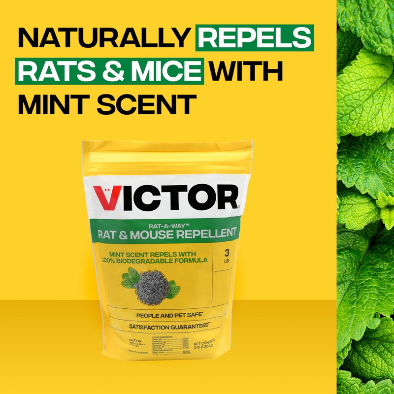 Victor Rat-A-Way Rat & Mouse Repellent - Repel Rodents Outdoors
