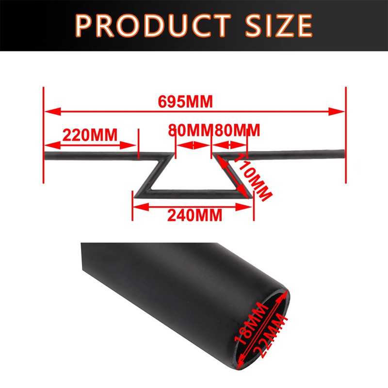 AnXin 7/8" 22MM Handlebar Z Handle Bars Universial for Sportster