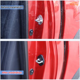 Aunginsy 4Pcs Car Door Lock Latches Cover Protector Compatible with Toyota Tacoma 2016-2023 Pickup Truck Inner Front Rear Side Door Lock Latch Guard Trim Cover Buckle Decorations ABS Accessories