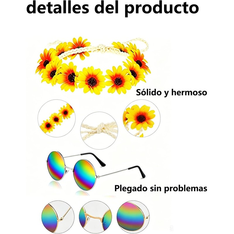 Disfraz de los 80's para mujer – Set 5 piezas